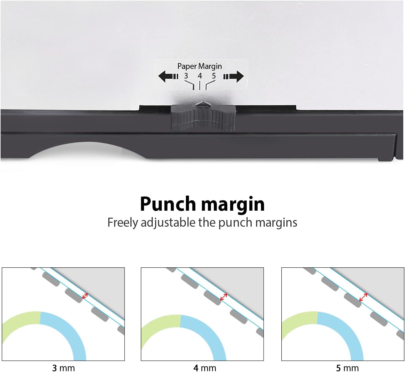 MAKEASY Binding Machine for LTR / A4, 21-Hole, Manual Paper Punch Binder, Book Binding Materials Kit with 100PCS 3/8'' PVC Comb Bindings Spines - Image 2